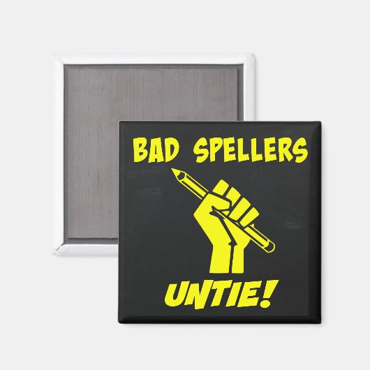 Slechte Spellers ontbinden! Grammar Humor Magneet (Voorkant / Achterkant)