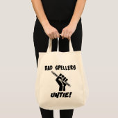 Slechte Spellers ontbinden! Grammar Humor Tote Bag (Voorkant (product))