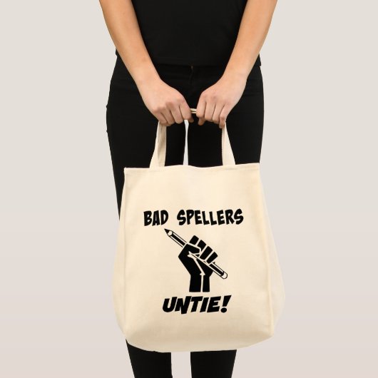 Slechte Spellers ontbinden! Grammar Humor Tote Bag (Voorkant (product))