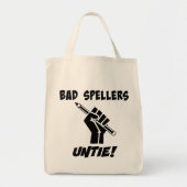 Slechte Spellers ontbinden! Grammar Humor Tote Bag (Voorkant)