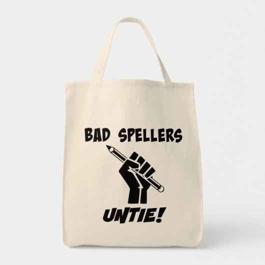 Slechte Spellers ontbinden! Grammar Humor Tote Bag (Voorkant)