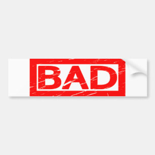 Slechte stempel bumpersticker