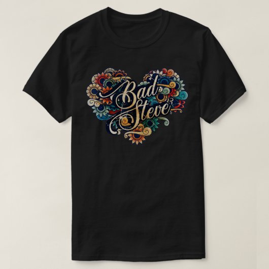 Slechte Steve VIGNETTE KLEUR T-shirt (Design voorkant)