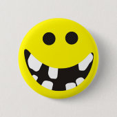 Slechte tanden ronde button 5,7 cm (Voorkant)