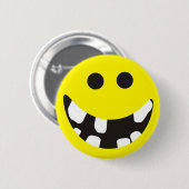 Slechte tanden ronde button 5,7 cm (Voorkant /achterkant)