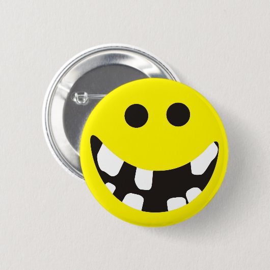 Slechte tanden ronde button 5,7 cm (Voorkant /achterkant)