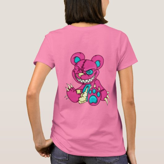 Slechte Teddybeer T-shirt (Achterkant)