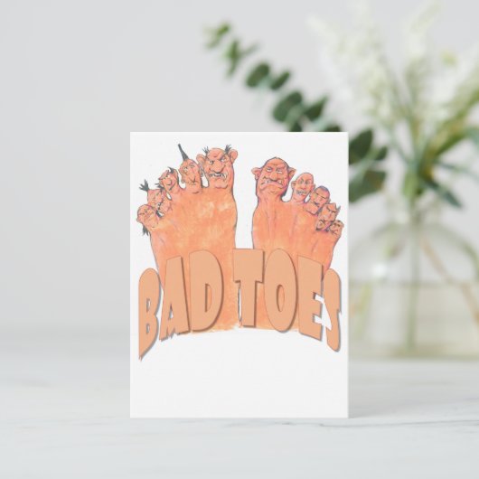 Slechte tenen briefkaart (Staand voorkant)
