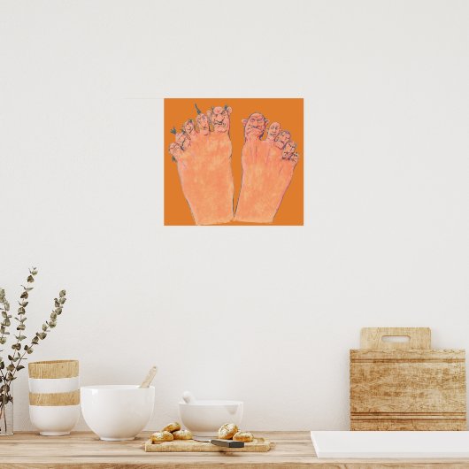 Slechte tenen poster (Keuken)