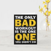 Slechte training - Geïnspireerd Bodybuilding Quote Kaart (Gele Bloem)