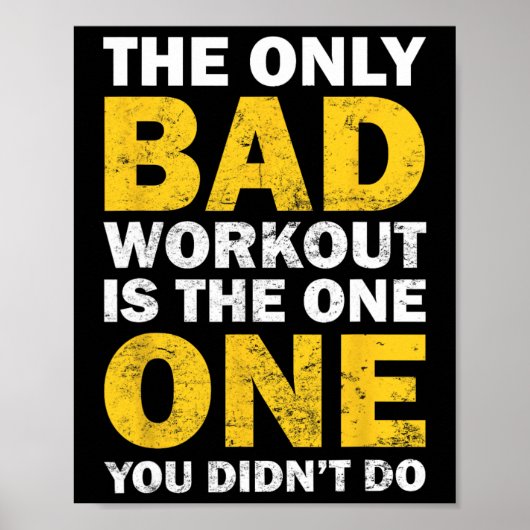 Slechte training - Geïnspireerde bodybuilding cita Poster (Voorkant)