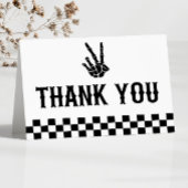 Slechte twee het botskelet 2e verjaardagsfeestje bedankkaart