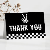 Slechte twee het botskelet 2e verjaardagsfeestje bedankkaart