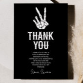 Slechte twee het botskelet 2e verjaardagsfeestje bedankkaart