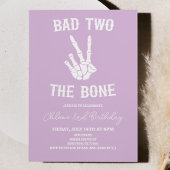 Slechte twee het botskelet 2e verjaardagsfeestje kaart