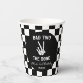 Slechte twee het botskelet 2e verjaardagsfeestje papieren bekers (Achterkant)