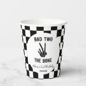 Slechte twee het botskelet 2e verjaardagsfeestje papieren bekers (Achterkant)