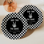 Slechte twee het botskelet 2e verjaardagsfeestje papieren bordje