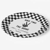 Slechte twee het botskelet 2e verjaardagsfeestje papieren bordje (Gekanteld)