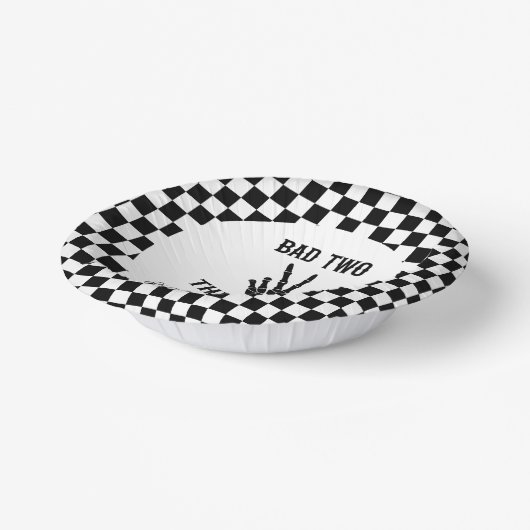 Slechte twee het botskelet 2e verjaardagsfeestje papieren kommen (Gebogen)