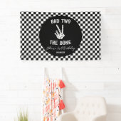 Slechte twee het botskelet 2e verjaardagsfeestje spandoek (Insitu)