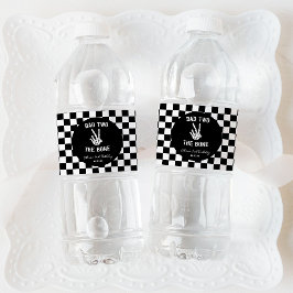 Slechte twee het botskelet 2e verjaardagsfeestje waterfles etiket