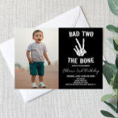 Slechte twee het botskelet foto 2e verjaardagsfees kaart