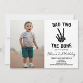 Slechte twee het botskelet foto 2e verjaardagsfees kaart (Voorkant)