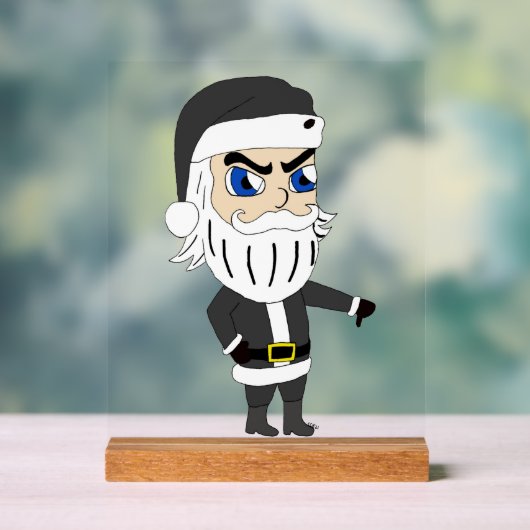 slechte vent santa claus acryl bord (Neutraal)