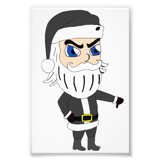 slechte vent santa claus foto afdruk (Voorkant)