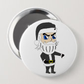 slechte vent santa claus ronde button 4,0 cm (Voorkant /achterkant)