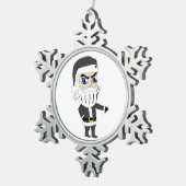 slechte vent santa claus tin sneeuwvlok ornament (Rechts)