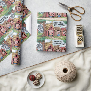 SLECHTE VERJAARDAG: Humoristische Illustratie Cadeaupapier