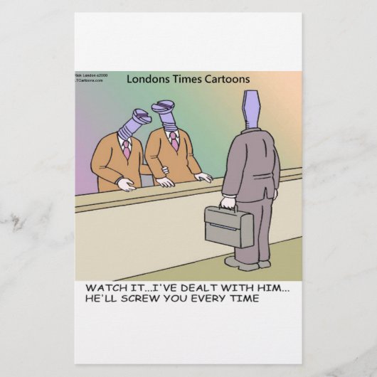 Slechte Verkoper door Rick London Grappig Briefpapier (Voorkant)