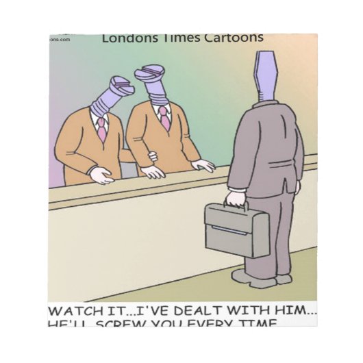 Slechte Verkoper door Rick London Grappig Notitieblok (Voorkant)