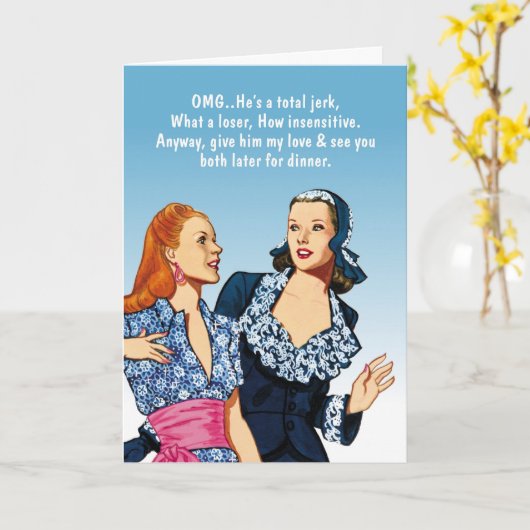 Slechte vriend/echtgenoot kaart (Gele Bloem)