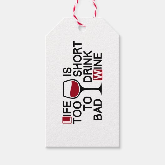 Slechte wijn cadeaulabel (Voorkant)