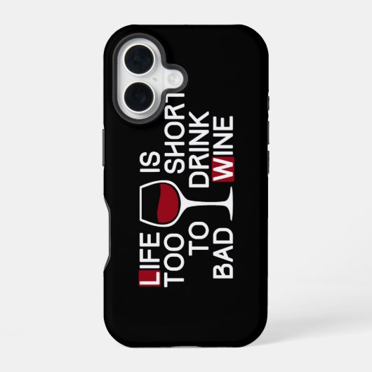 Slechte wijn iPhone 16 hoesje (Achterkant)