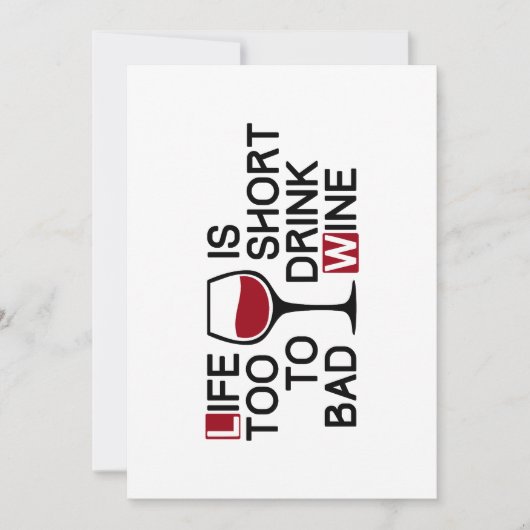 Slechte wijn kaart (Voorkant)