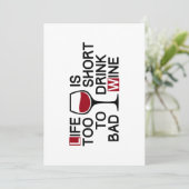 Slechte wijn kaart (Staand voorkant)
