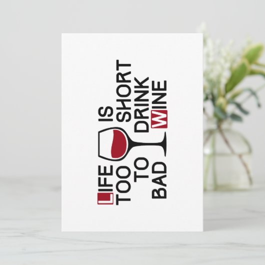 Slechte wijn kaart (Staand voorkant)