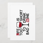 Slechte wijn kaart (Voorkant / Achterkant)