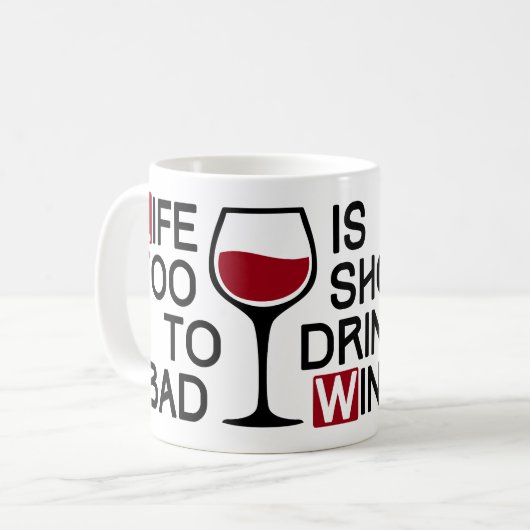 Slechte wijn koffiemok (Voorkant links)