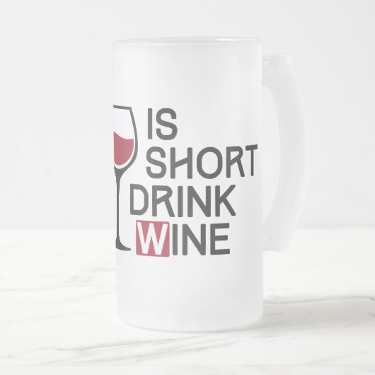 Slechte wijn matglas bierpul (Voorkant rechts)