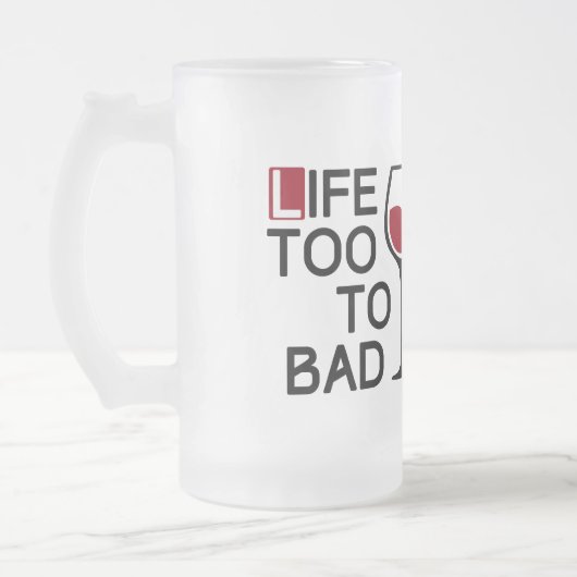 Slechte wijn matglas bierpul (Links)