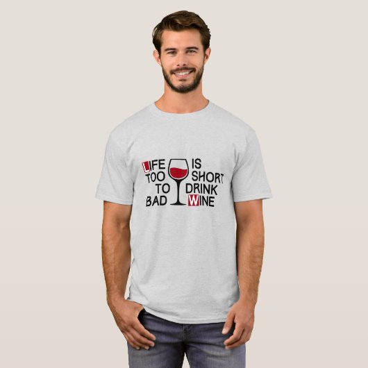 Slechte wijn t-shirt (Voorkant volledig)