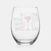 Slechte wijn wijnglas zonder voet (Achterkant)