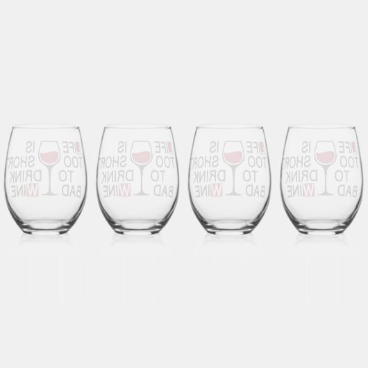 Slechte wijn wijnglas zonder voet (Achterkant)