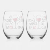 Slechte wijn wijnglas zonder voet (Achterkant)