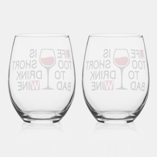 Slechte wijn wijnglas zonder voet (Achterkant)